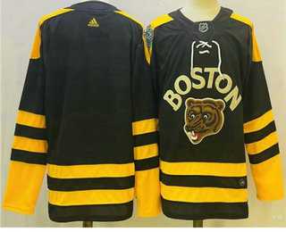 Men%27s Boston Bruins Blank Black 2023 Winter Classic Stitched Jersey